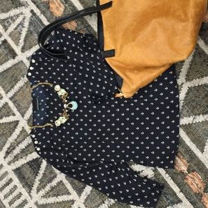 Cynthia Rowley navy anchor blouse